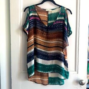 Lush sheer striped shirt